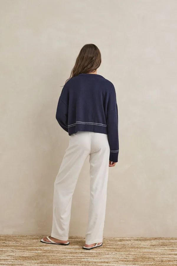 Rhythm Ravello Knit Cardigan - Navy sold by Sun Diego Boardshops product image thumbnail 3