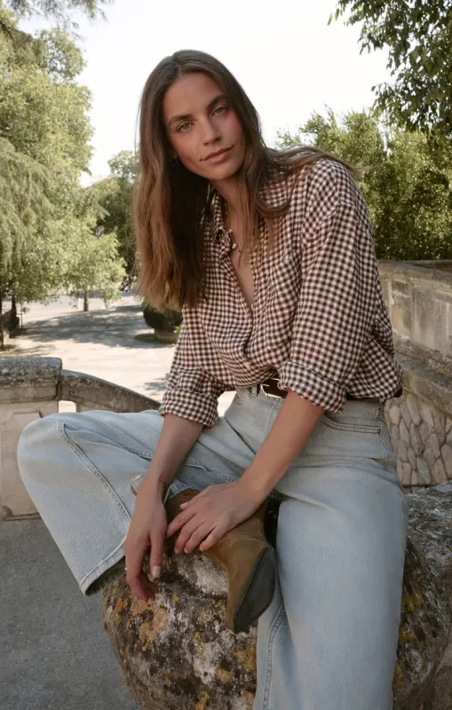 Z-Supply River Plaid Button Up - Chocolate Cherry sold by Sun Diego Boardshops