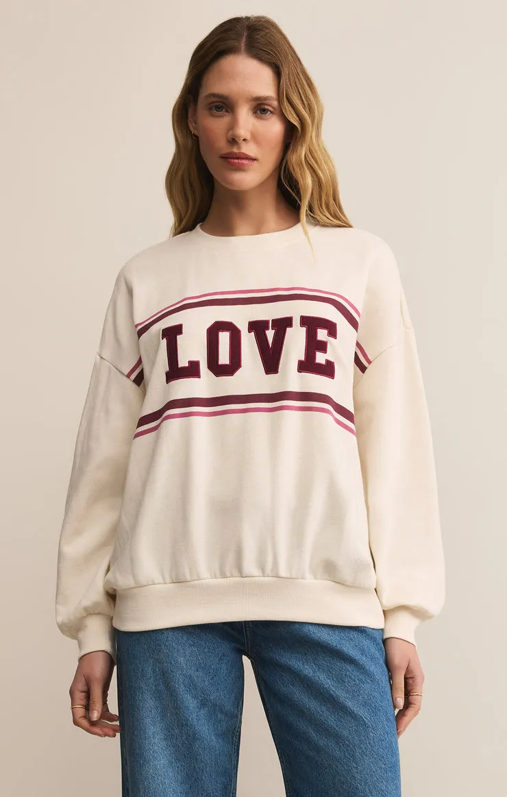 Z-Supply Oversized Love Sweatshirt - Vanilla Ice sold by Sun Diego Boardshops