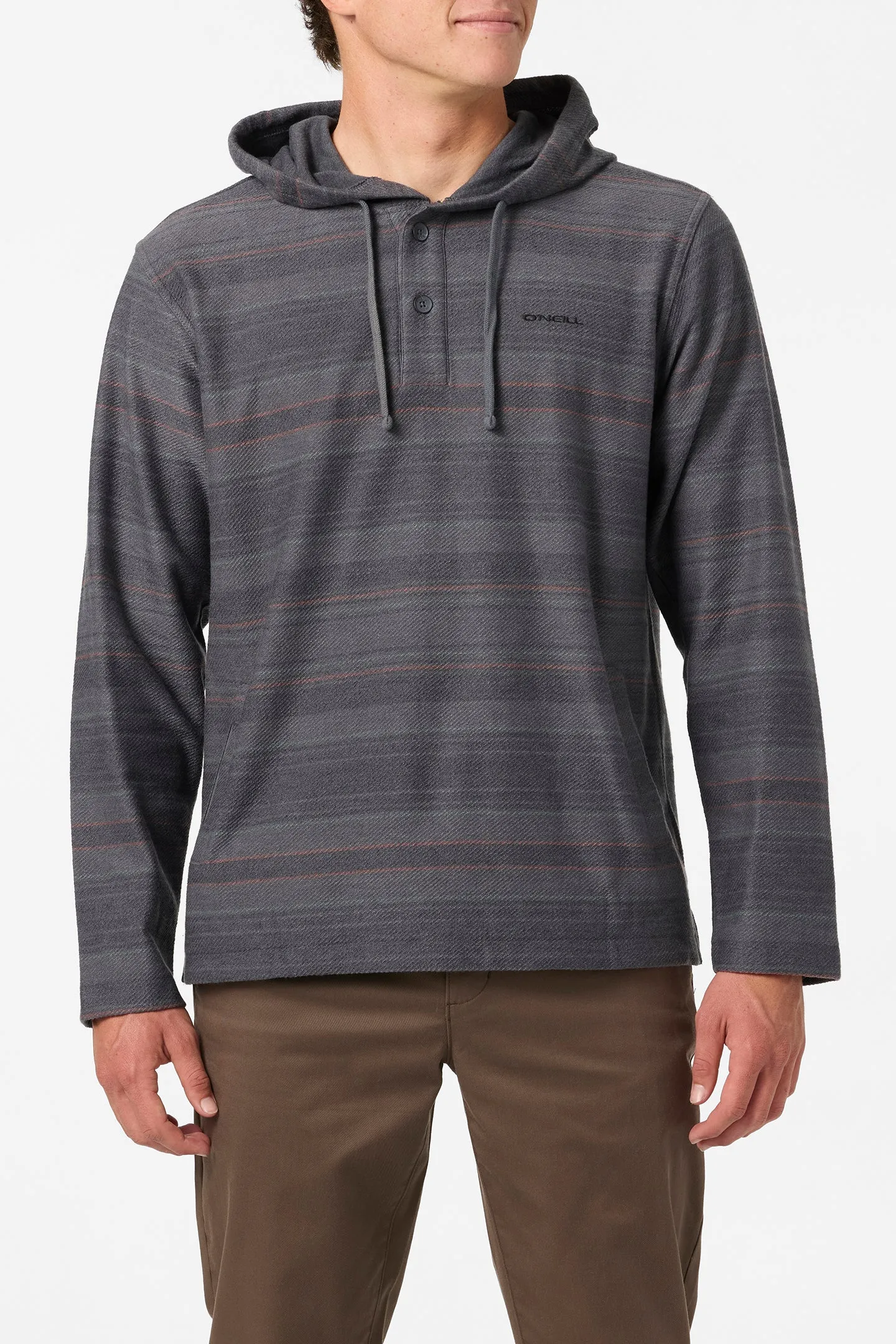 O`Neill Bavaro Stripe Poncho Pullover Fleece - Black sold by Sun Diego Boardshops product image thumbnail 2
