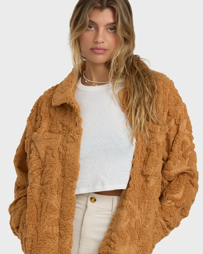 Billabong Sundown Sherpa Shacket - Camel sold by Sun Diego Boardshops product image thumbnail 2