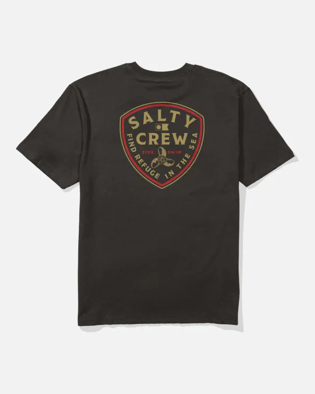 Salty Crew Rotor Classic Tee - Black sold by Sun Diego Boardshops