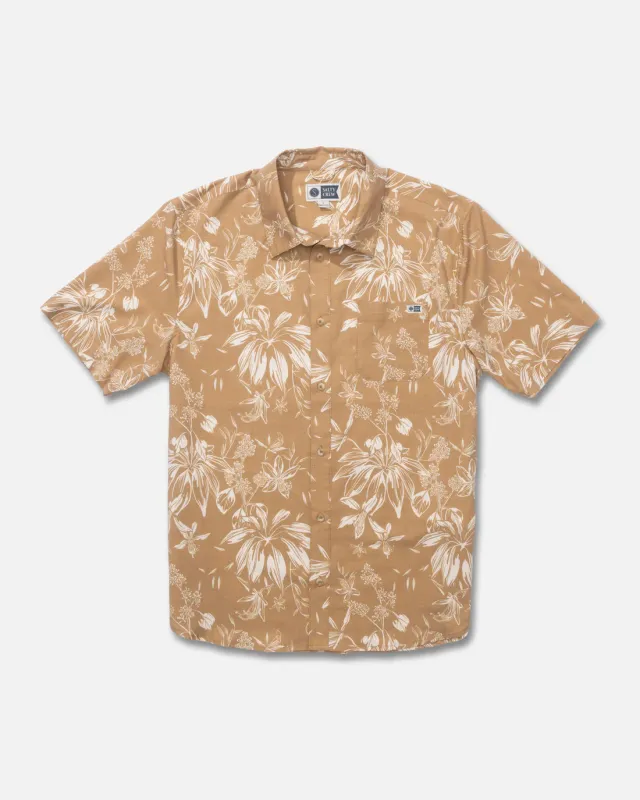 Salty Crew Drifter Uv Button Up - Bronze Brown sold by Sun Diego Boardshops