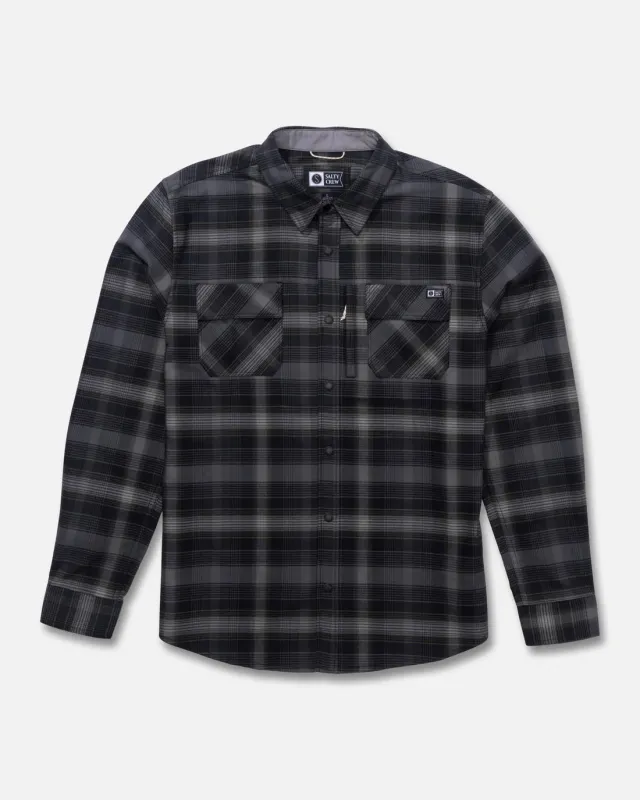 Salty Crew Fathom Tech Flannel - Pirate Black sold by Sun Diego Boardshops
