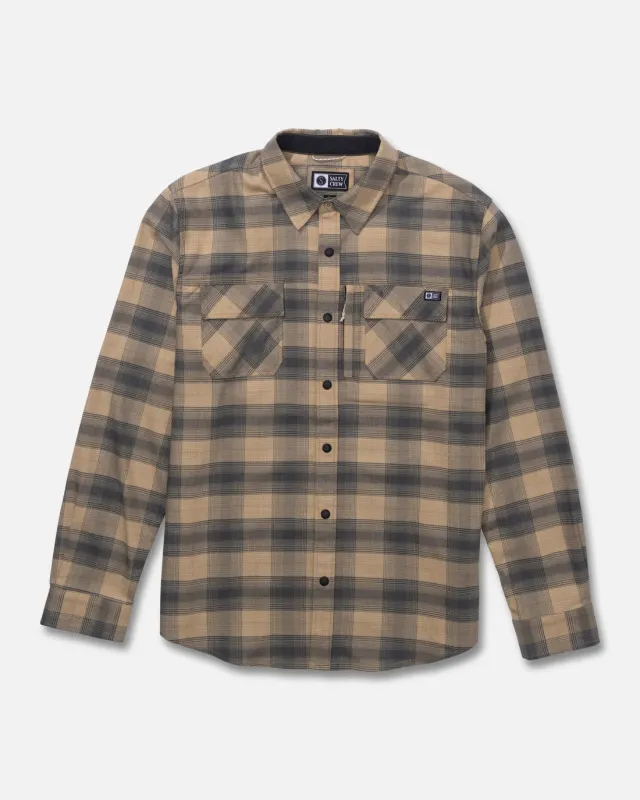Salty Crew Fathom Tech Flannel - Khaki sold by Sun Diego Boardshops