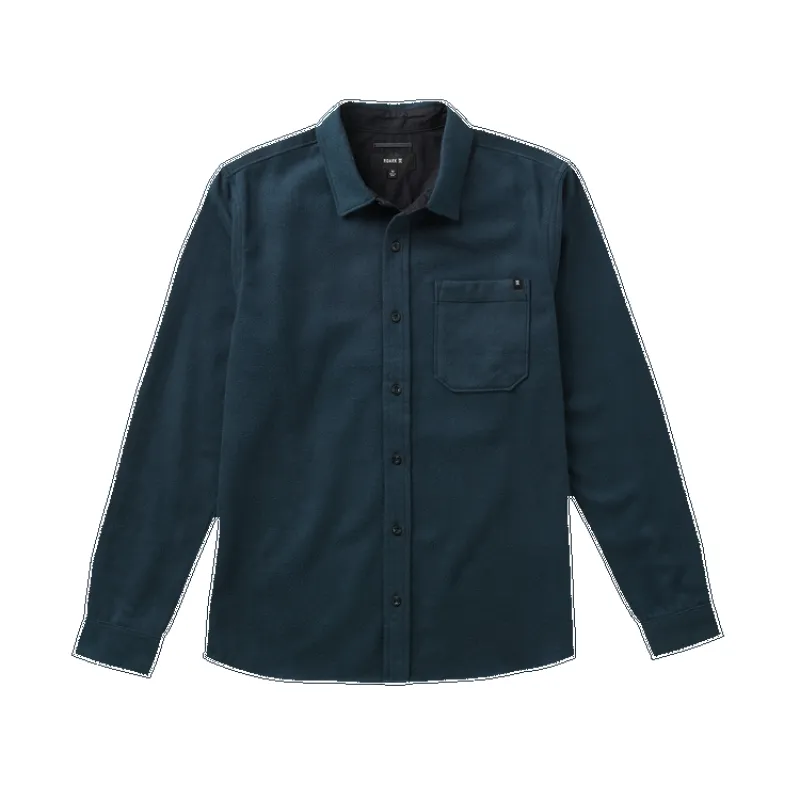 Roark Crossroads Organic Cotton Flannel - Deep Navy Herringbone sold by Sun Diego Boardshops