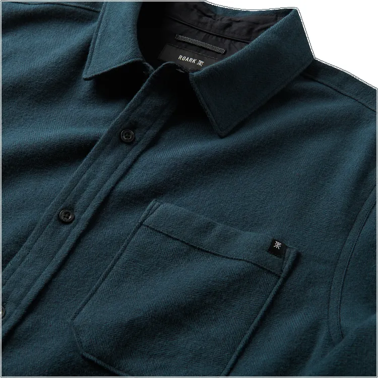 Roark Crossroads Organic Cotton Flannel - Deep Navy Herringbone sold by Sun Diego Boardshops product image thumbnail 5