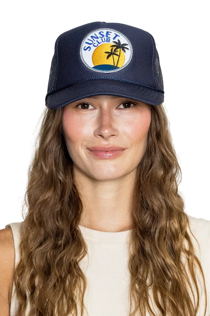 Friday Feeling Sunset Club Trucker Hat - Navy sold by Sun Diego Boardshops product image thumbnail 2