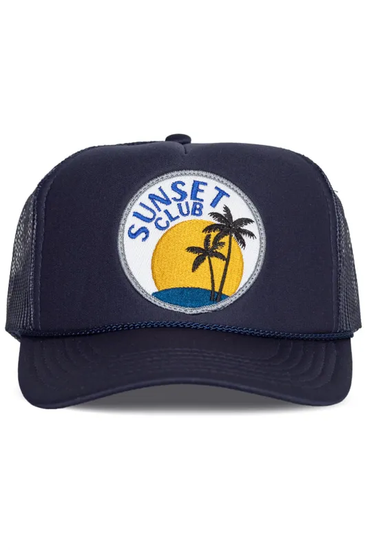 Friday Feeling Sunset Club Trucker Hat - Navy sold by Sun Diego Boardshops