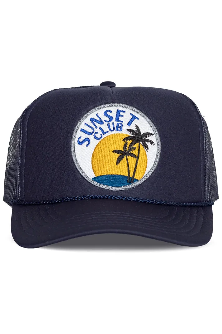 Friday Feeling Sunset Club Trucker Hat - Navy sold by Sun Diego Boardshops