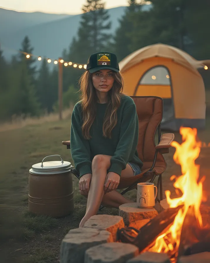 Friday Feeling Stay Wild Trucker Hat - Emerald Green sold by Sun Diego Boardshops product image thumbnail 2