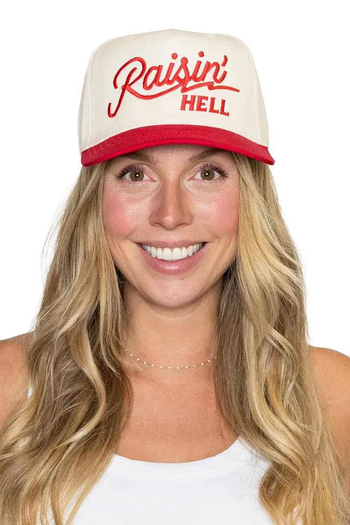 Friday Feeling Raisin Hell Snapback Trucker Hat - Neutral Red Canvas sold by Sun Diego Boardshops product image thumbnail 2