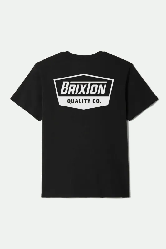 Brixton Regal Standard T-Shirt - Black/White sold by Sun Diego Boardshops