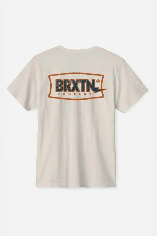Brixton Lightning Standard T-Shirt - Cream sold by Sun Diego Boardshops