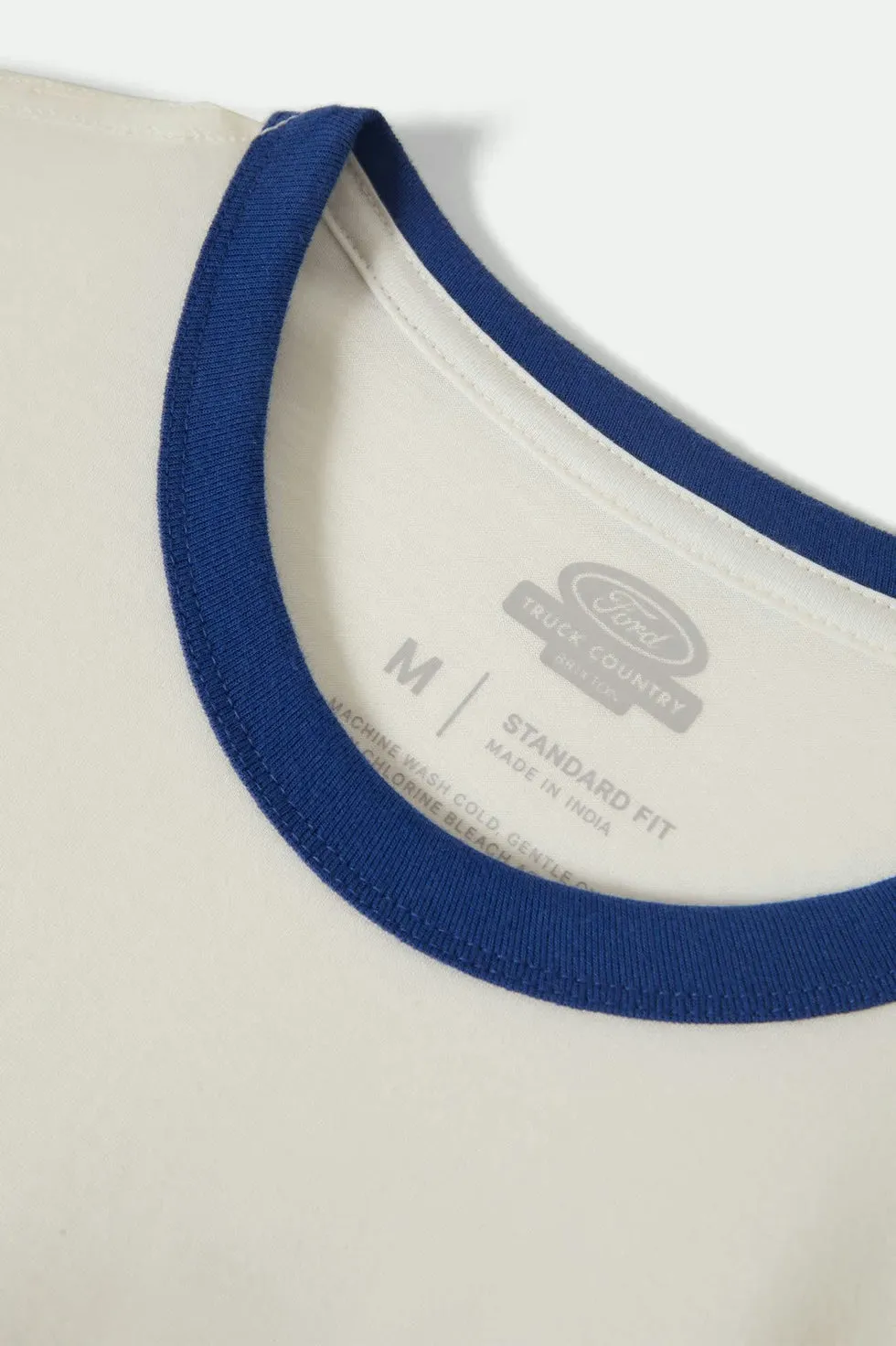 Brixton Ford King Of The Mountains Ringer T-Shirt - Wimbledon White sold by Sun Diego Boardshops product image thumbnail 3