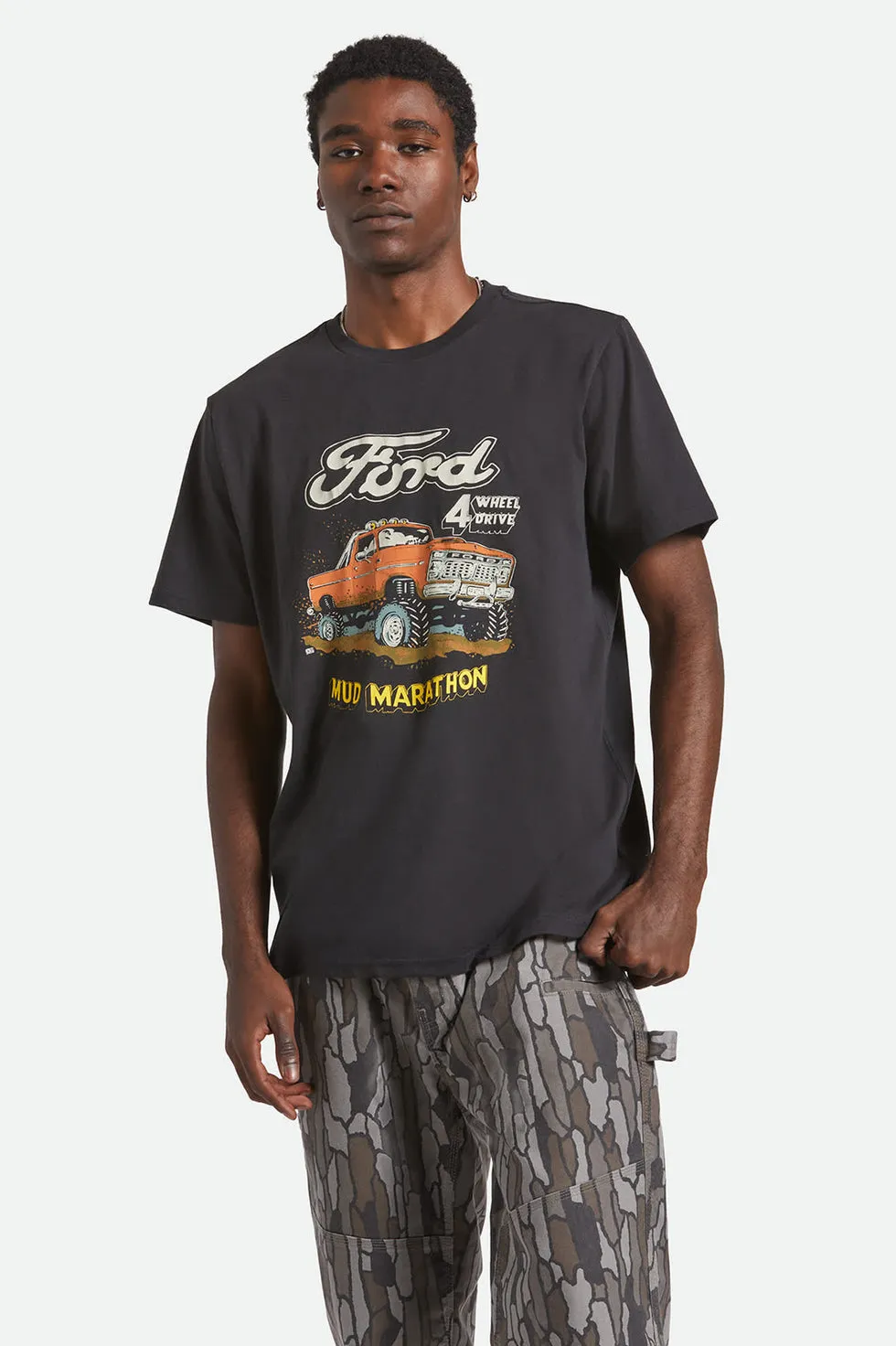 Brixton Ford Mud Marathon Standard T-Shirt - Burnt Rubber sold by Sun Diego Boardshops product image thumbnail 2