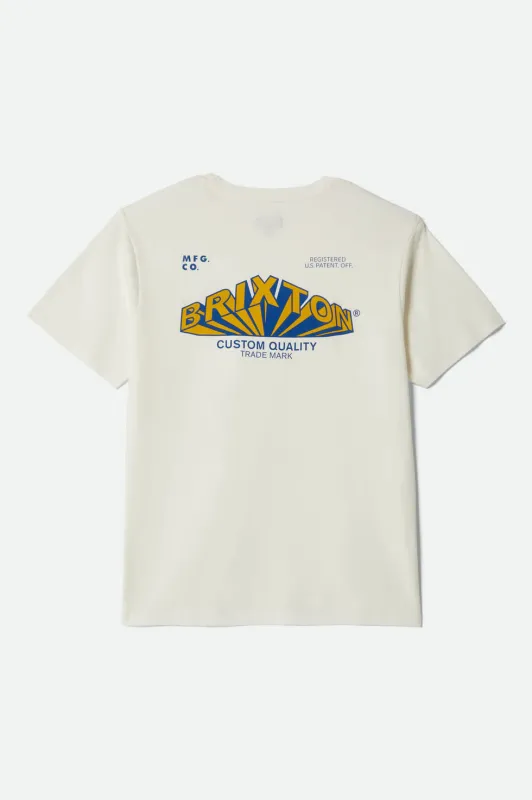 Brixton Forman Standard T-Shirt - Off White Worn Wash sold by Sun Diego Boardshops