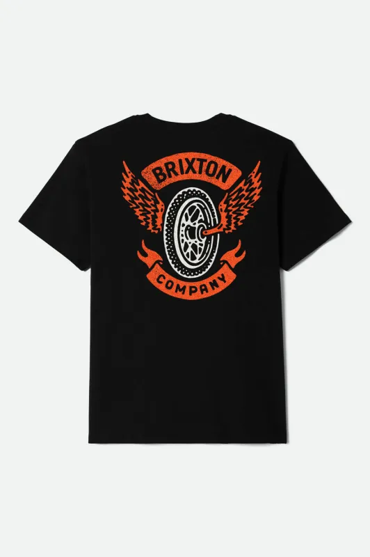Brixton Payson Tailored T-Shirt - Black sold by Sun Diego Boardshops