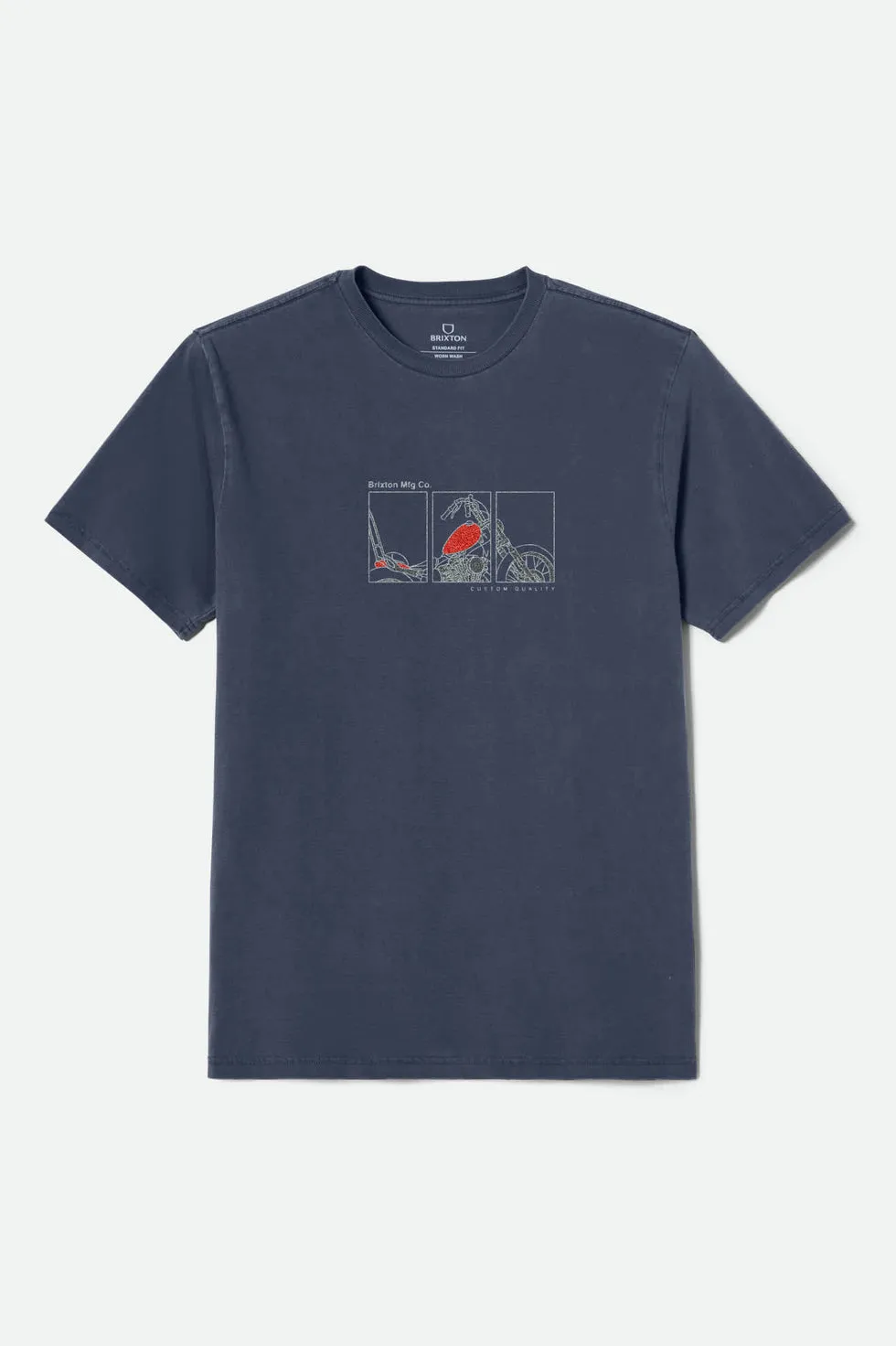 Brixton Briscoe Standard T-Shirt - Mood Indigo Worn Wash sold by Sun Diego Boardshops