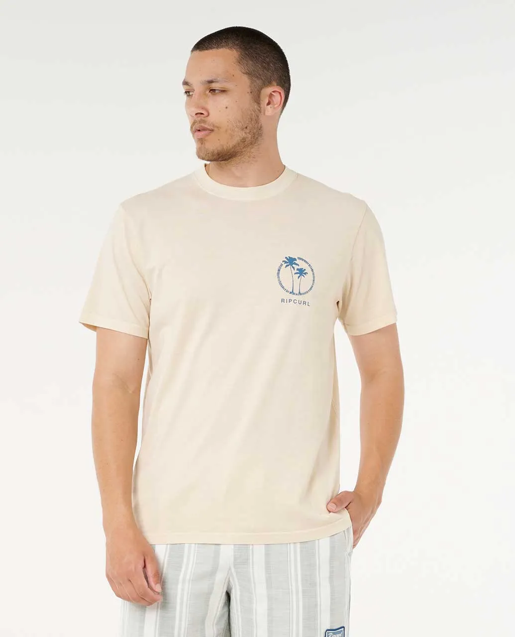Rip Curl Mod Cali Two Palms Tee - Vintage White sold by Sun Diego Boardshops