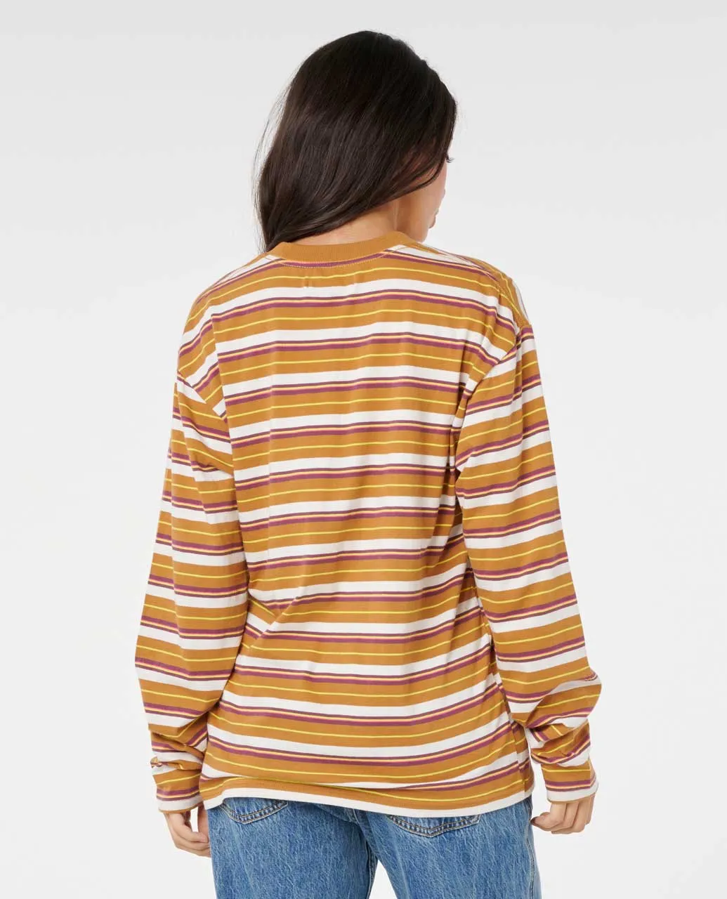Rip Curl Stephanie Gilmore Stripe Og Long Sleeve Tee - Tan 1046 sold by Sun Diego Boardshops product image thumbnail 2