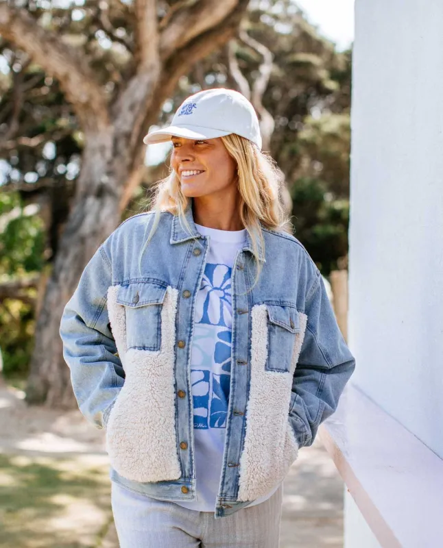 Rip Curl Cruisin' Sherpa Denim Jacket - Washed Blue 9756 sold by Sun Diego Boardshops