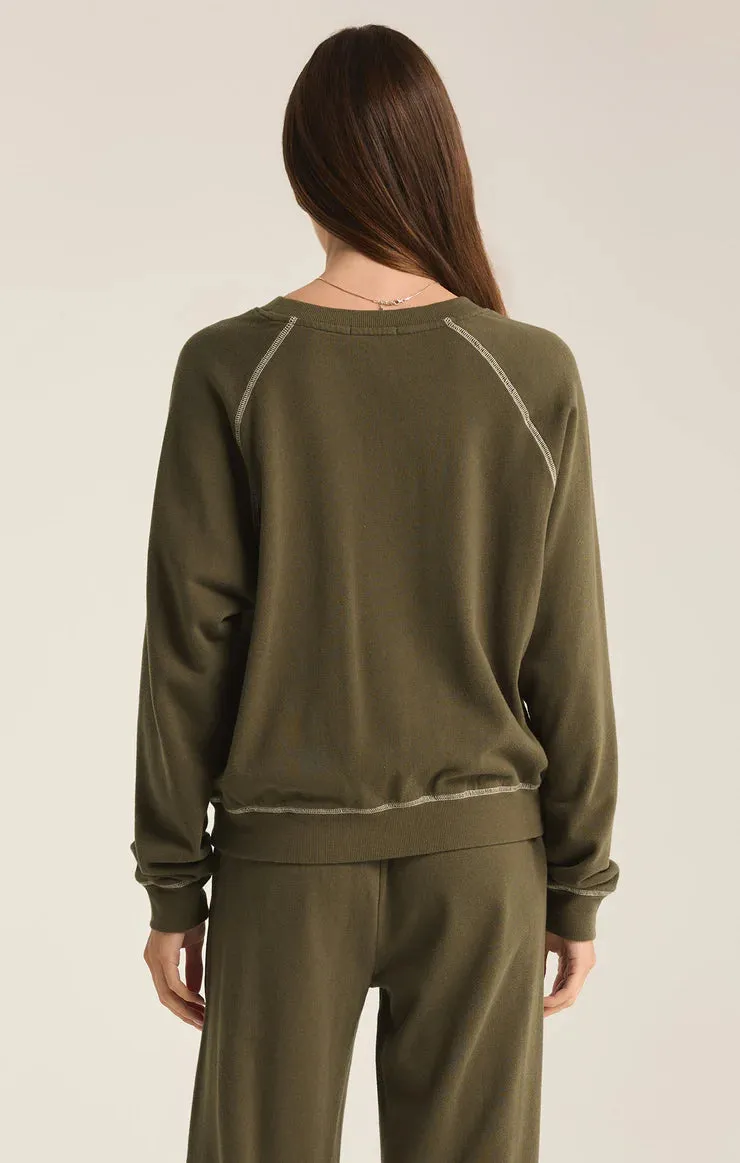 Z-Supply Saldana French Terry Top - GRAPE LEAF sold by Sun Diego Boardshops product image thumbnail 2