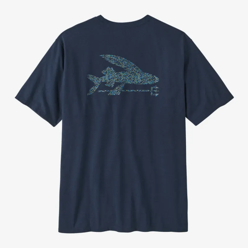 Patagonia Men’s Flying Fish Responsibili-Tee - FLYING FISH: SEA TEXTURE TIDEPOOL BLUE sold by Sun Diego Boardshops