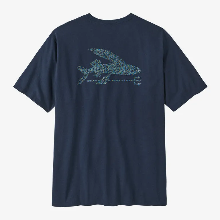 Patagonia Men’s Flying Fish Responsibili-Tee - FLYING FISH: SEA TEXTURE TIDEPOOL BLUE sold by Sun Diego Boardshops