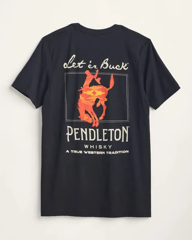 Pendleton Whisky Let'Er Buck Graphic Tee - Asphalt/Black sold by Sun Diego Boardshops