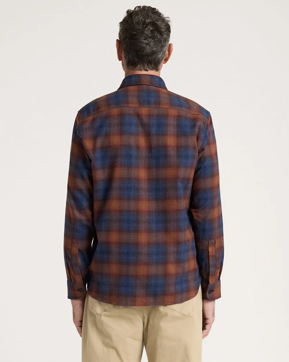 Pendleton Burnside Cotton Flannel Shirt - Navy/Brick Plaid sold by Sun Diego Boardshops product image thumbnail 2