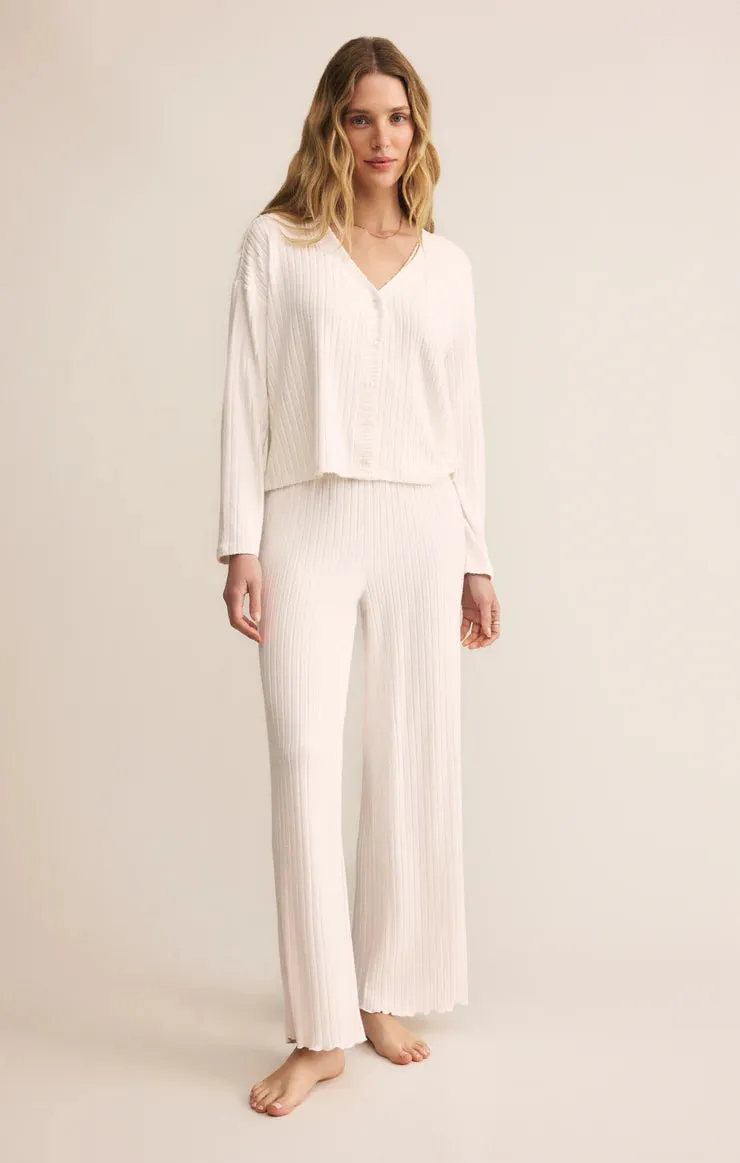 Z-Supply Dawn Smocked Rib Pant - Vanilla Ice sold by Sun Diego Boardshops product image thumbnail 2