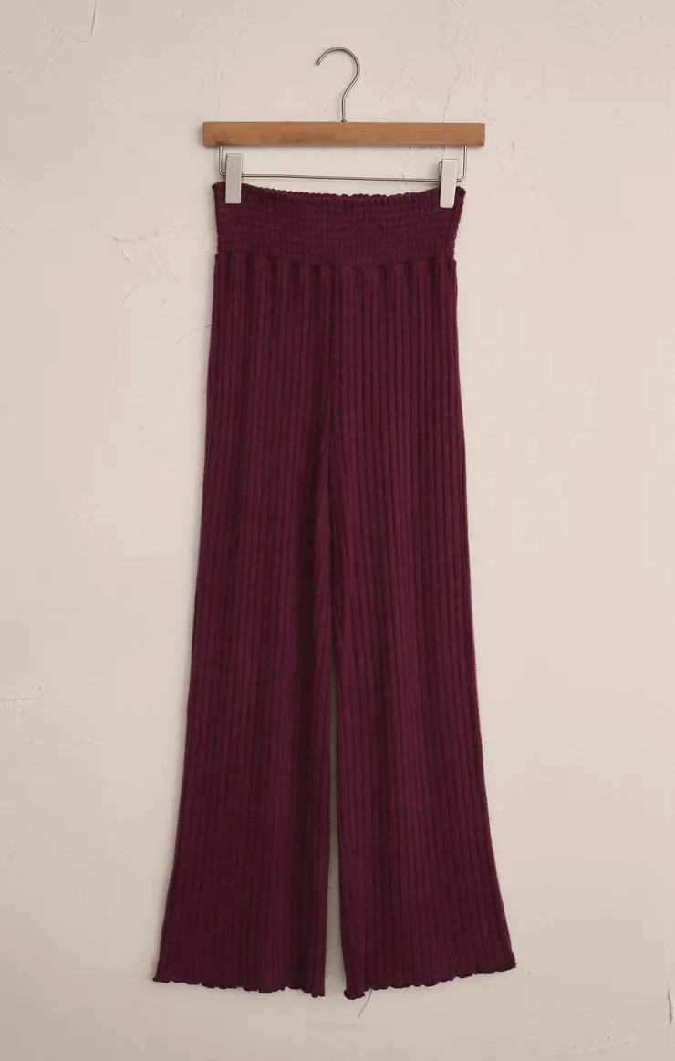Z-Supply Dawn Smocked Rib Pant - Merlot sold by Sun Diego Boardshops product image thumbnail 5
