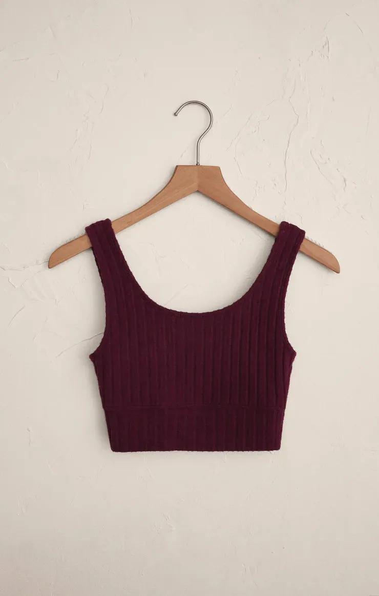 Z-Supply Zoe Silky Rib Tank Bra - Merlot sold by Sun Diego Boardshops product image thumbnail 5