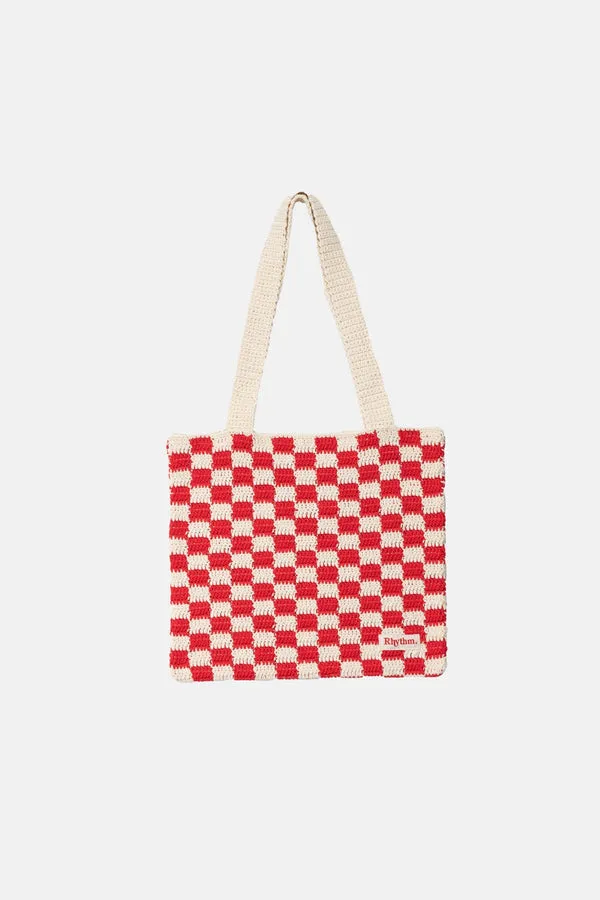Rhythm Lola Check Tote Bag - Fire sold by Sun Diego Boardshops