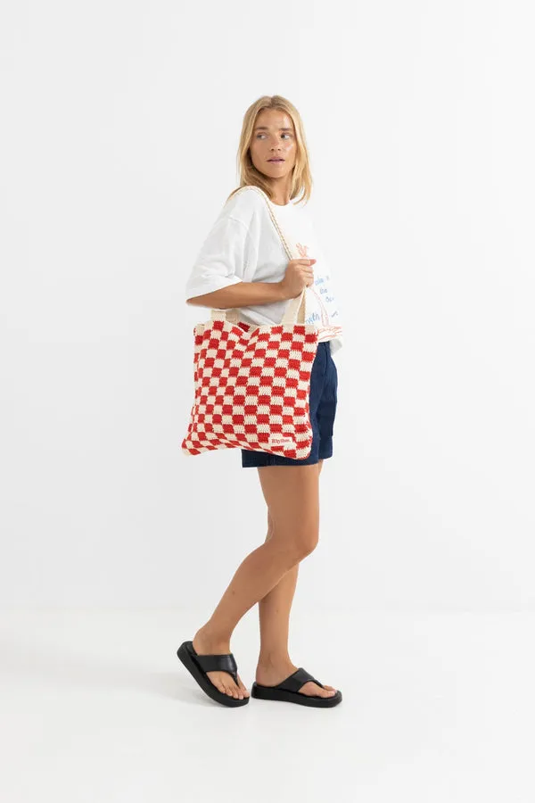 Rhythm Lola Check Tote Bag - Fire sold by Sun Diego Boardshops product image thumbnail 2