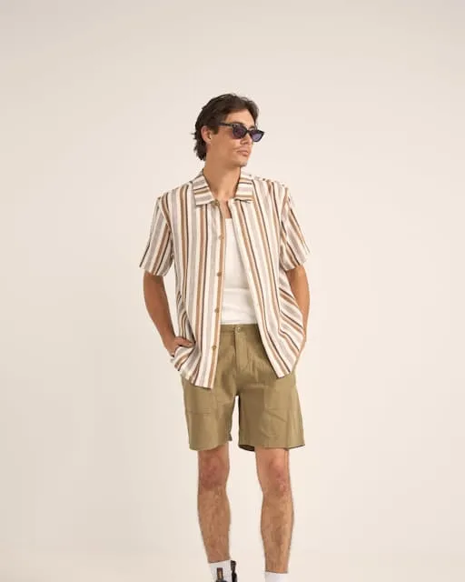 Rhythm Paisley Stripe Short Sleeve Shirt - Cedar sold by Sun Diego Boardshops product image thumbnail 2