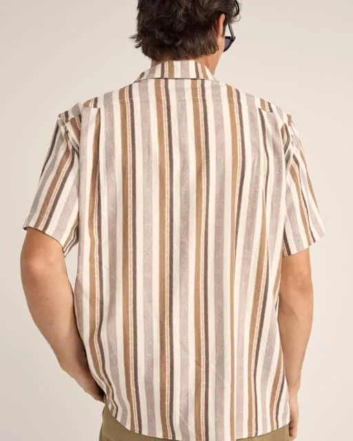 Rhythm Paisley Stripe Short Sleeve Shirt - Cedar sold by Sun Diego Boardshops product image thumbnail 4