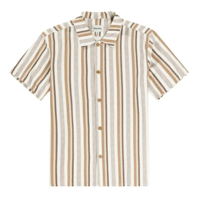 Rhythm Paisley Stripe Short Sleeve Shirt - Cedar sold by Sun Diego Boardshops