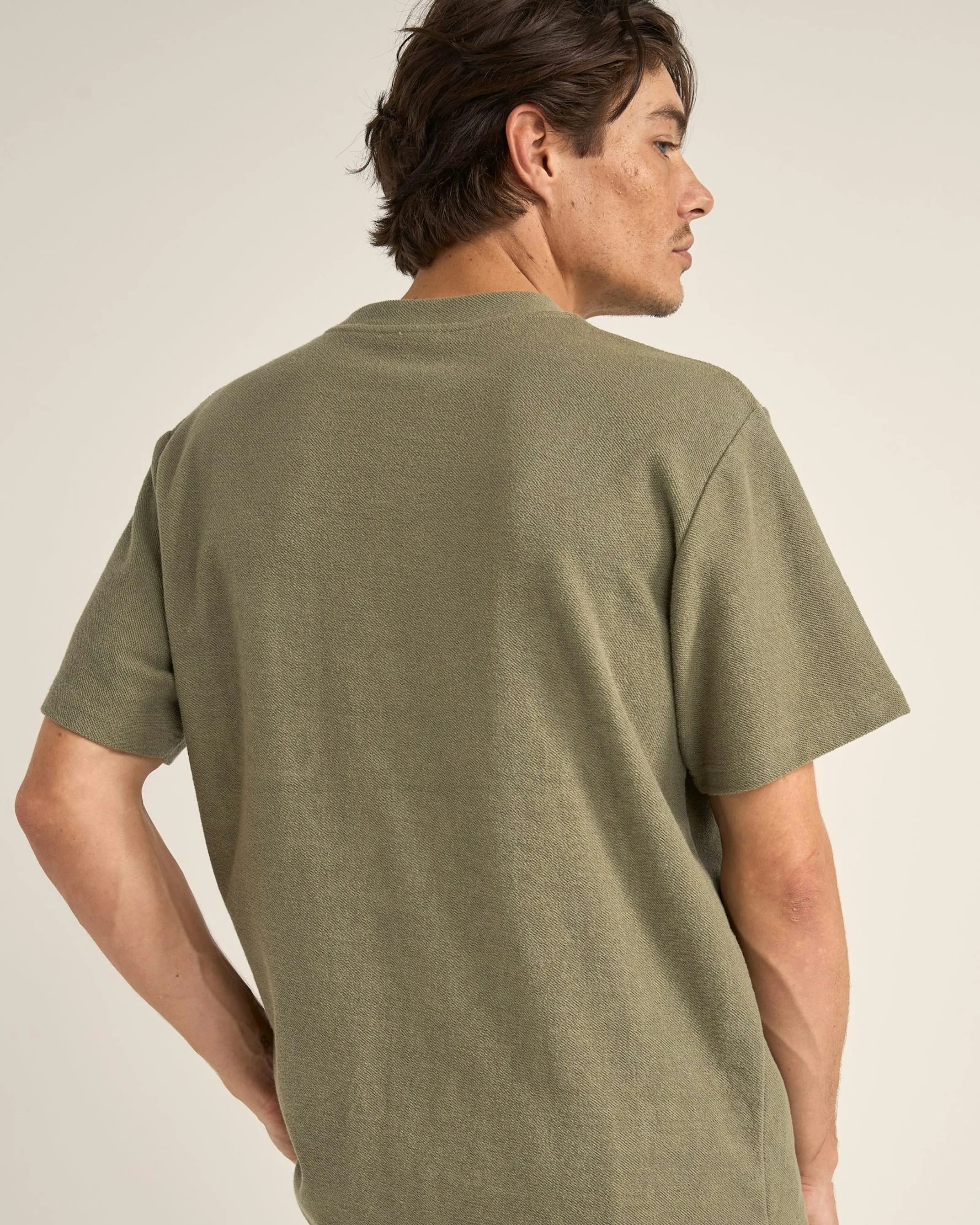 Rhythm Contrast Vintage Terry Short-Sleeve T-Shirt - Sage sold by Sun Diego Boardshops product image thumbnail 5