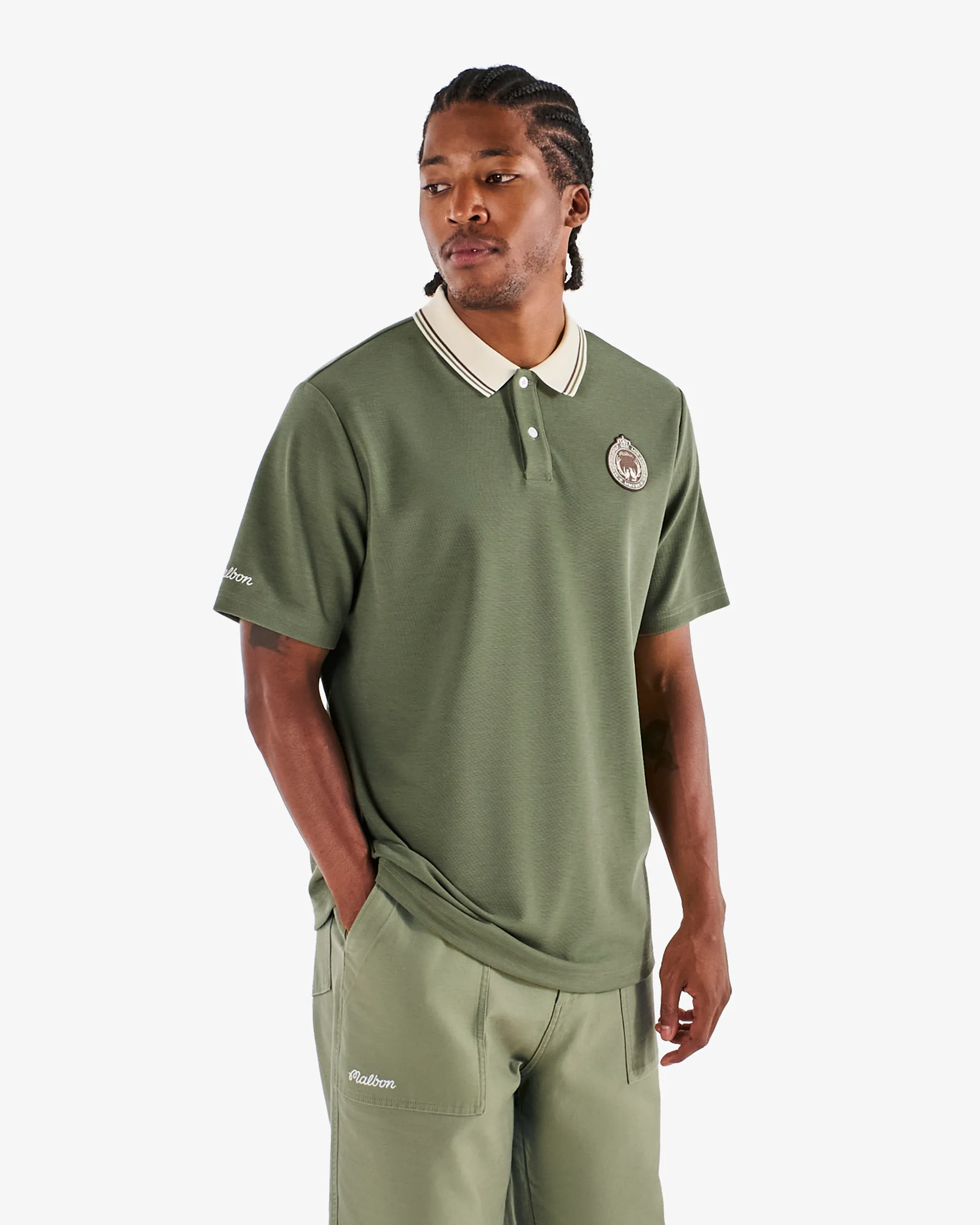 Malbon Fairway Oakwood Polo - Olivine sold by Sun Diego Boardshops product image thumbnail 2