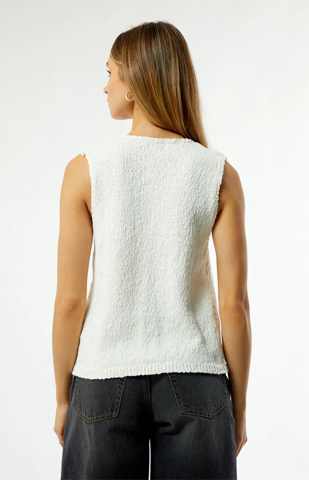 Rhythm Adele Longline Knit Vest - Cream sold by Sun Diego Boardshops product image thumbnail 3