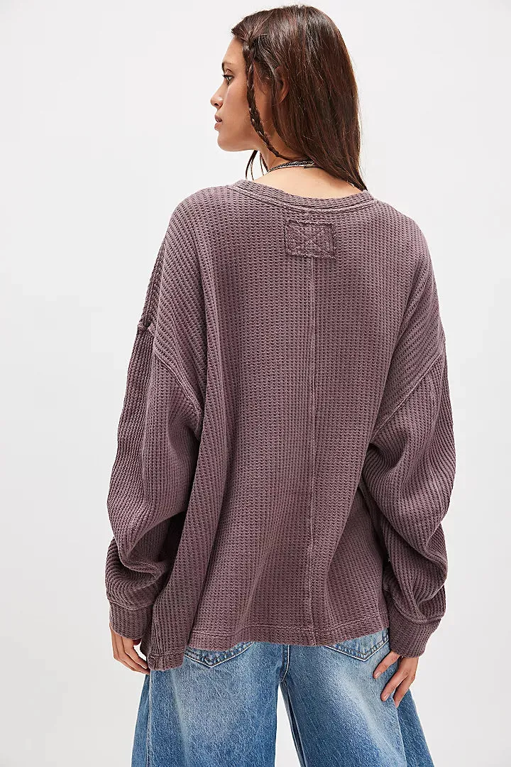 Free People We The Free Dawson Pocket Thermal - Chocolate Grape sold by Sun Diego Boardshops product image thumbnail 2
