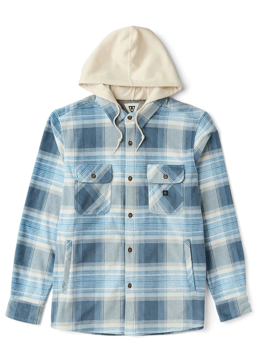 Vissla Eco-Zy Polar Flannel Shirt Jacket - Blue Haze sold by Sun Diego Boardshops