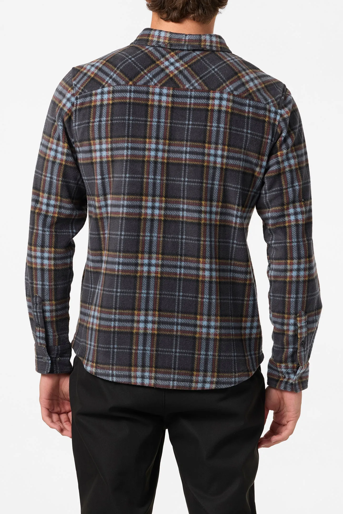 O`Neill Glacier Plaid Superfleece Standard Fit Long Sleeve Shirt - Phantom sold by Sun Diego Boardshops product image thumbnail 4