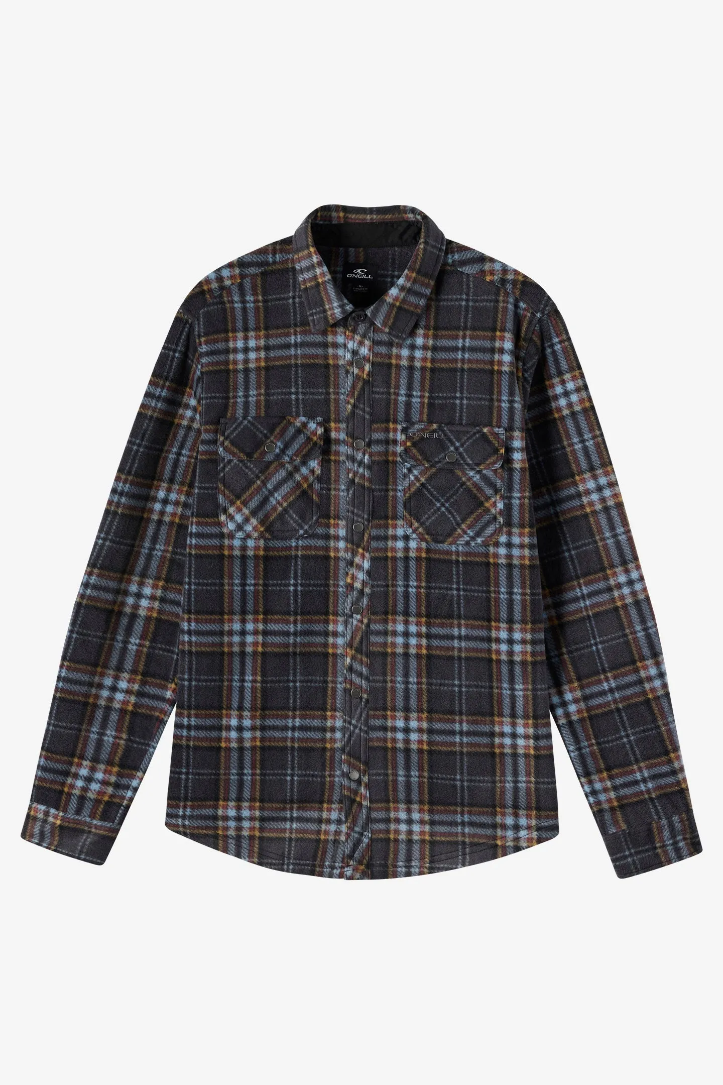 O`Neill Glacier Plaid Superfleece Standard Fit Long Sleeve Shirt - Phantom sold by Sun Diego Boardshops