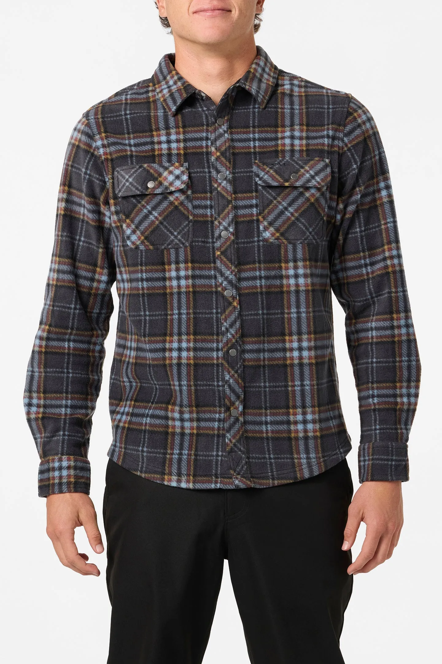 O`Neill Glacier Plaid Superfleece Standard Fit Long Sleeve Shirt - Phantom sold by Sun Diego Boardshops product image thumbnail 2