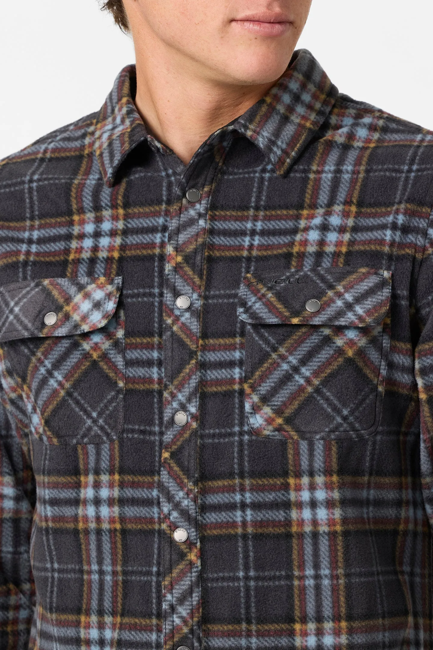 O`Neill Glacier Plaid Superfleece Standard Fit Long Sleeve Shirt - Phantom sold by Sun Diego Boardshops product image thumbnail 3