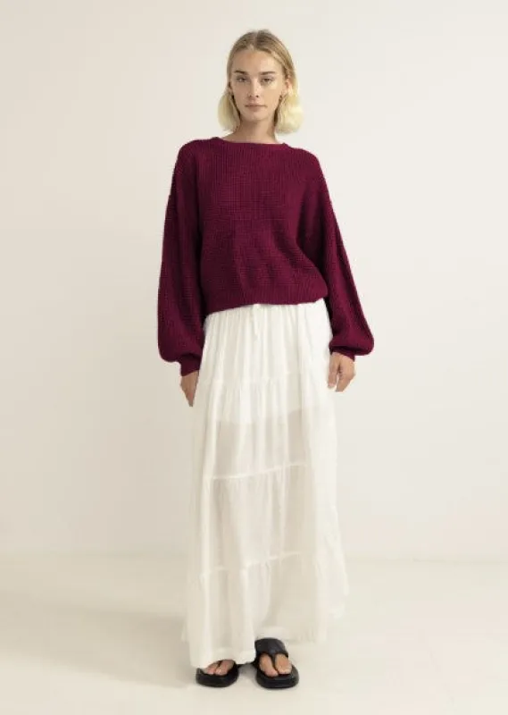 Rhythm Classic Knit Jumper - Sangria sold by Sun Diego Boardshops