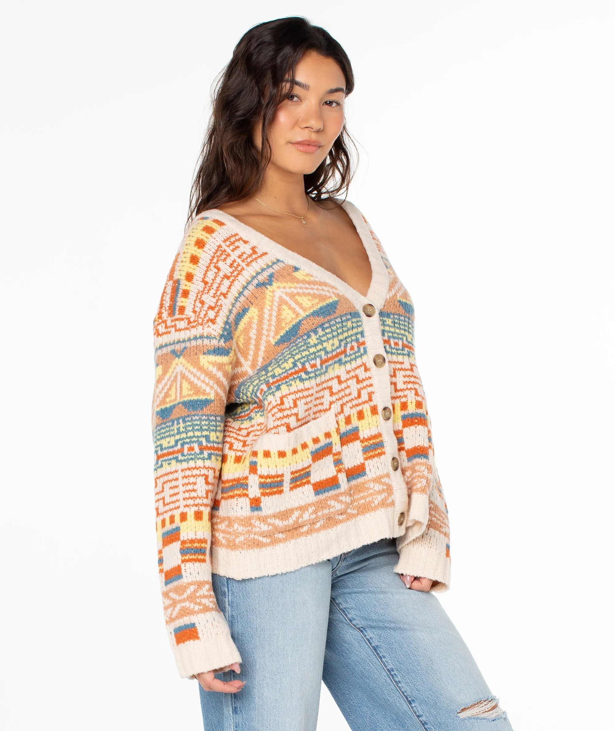 Roxy Tamarindo Cardigan - Parchment Solid sold by Sun Diego Boardshops product image thumbnail 4